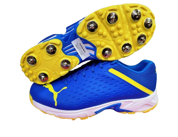 PUMA Spike 22.2 Unisex Cricket Shoes Blue & yellow